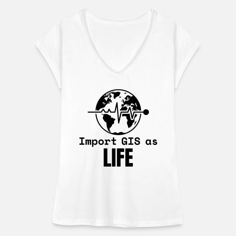 GIS Life Geospatial Mapping Data Analysis Women's Vintage T-Shirt