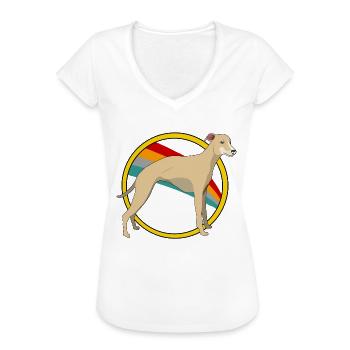 Windhund - Frauen Vintage T-Shirt - Weiß - Vorne