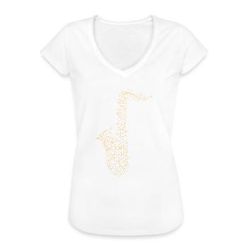 Saxofon Saxophone Orchester Orchestra Musiker - Frauen Vintage T-Shirt - Weiß - Vorne