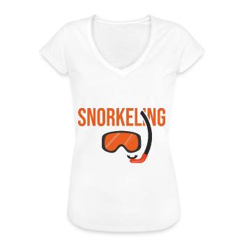 Schnorcheln - Frauen Vintage T-Shirt - Weiß - Vorne