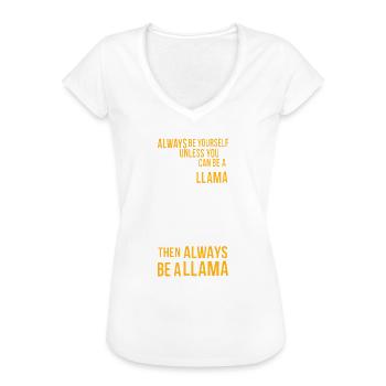 Lustige Tiere Llama - Frauen Vintage T-Shirt - Weiß - Vorne