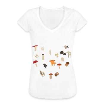 Pilzsammler - Frauen Vintage T-Shirt - Weiß - Vorne