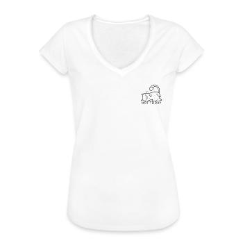 Katze Not Today Nein faul Cat Katzenliebe No - Frauen Vintage T-Shirt - Weiß - Vorne - Danielle (179cm)