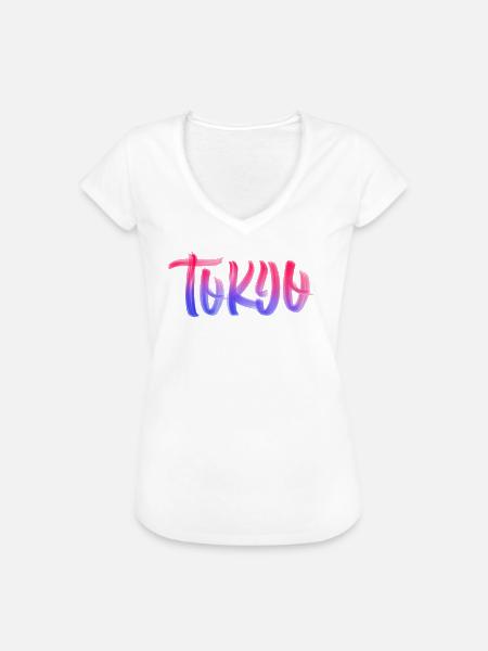 tokyo - Frauen Vintage T-Shirt - Weiß