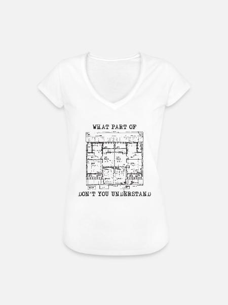Ingenieur Bauzeichner Lustig - Frauen Vintage T-Shirt - Weiß