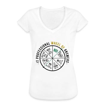 IT Antworten Lustig - Frauen Vintage T-Shirt - Weiß - Vorne - Danielle (179cm)