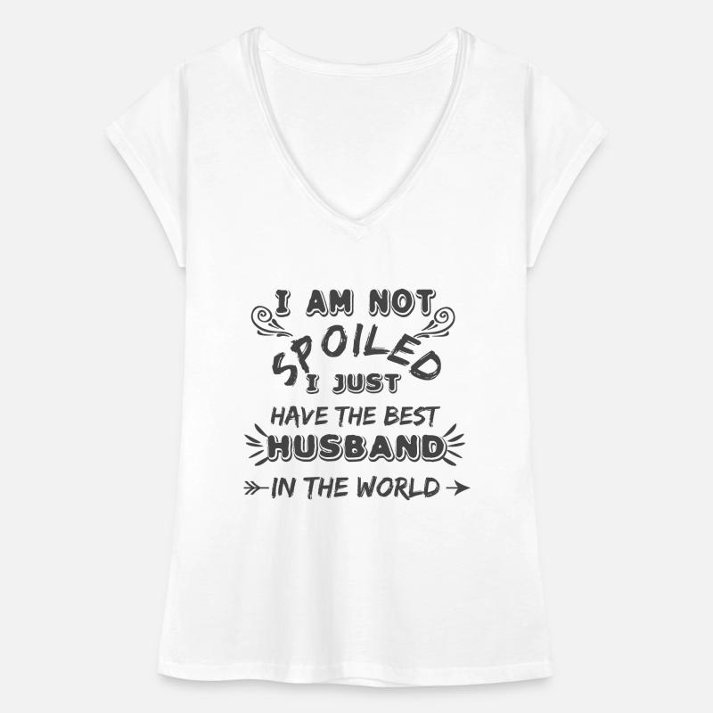 Verwöhnte Ehefrau Lustig Bester Ehemann Frauen Vintage T-Shirt