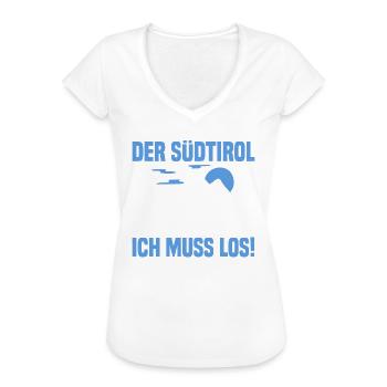 Südtirol ruft ich muss los Südtiroler Italien - Frauen Vintage T-Shirt - Weiß - Vorne