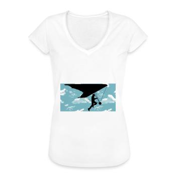 Drachenflieger Drachenfliegen - Frauen Vintage T-Shirt - Weiß - Vorne