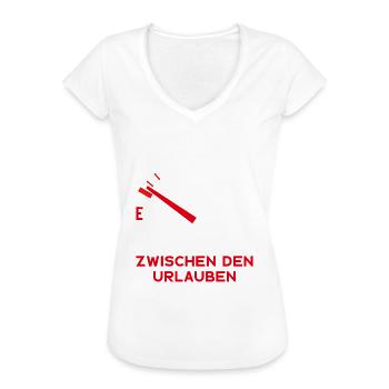 LUSTIG BÄCKER ZWISCHEN DEN URLAUBEN BÄCKEREI - Frauen Vintage T-Shirt - Weiß - Vorne
