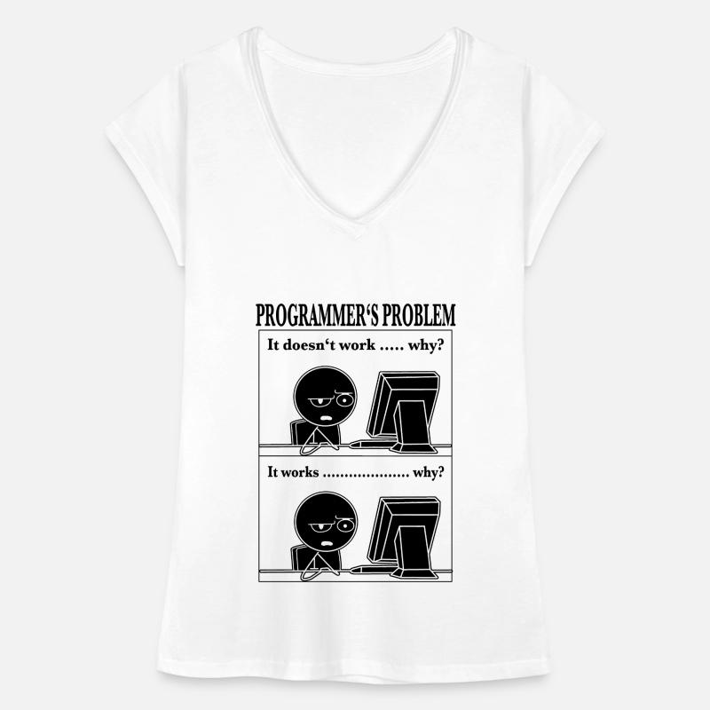 Programmer Computer Scientist Funny Cartoon T-Shir Women's Vintage T-Shirt