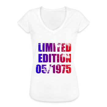50. Geburtstag Limited Edition 05/1975 - Frauen Vintage T-Shirt - Weiß - Vorne