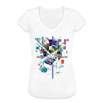Abstrakt - Frauen Vintage T-Shirt - Weiß - Vorne