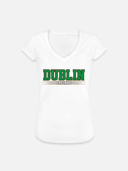 Dublin - Frauen Vintage T-Shirt - Weiß