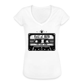 Cassette 1979 Vintage 1979 Vintage 1979 Gifts - Vrouwen Vintage T-shirt - wit - Voor