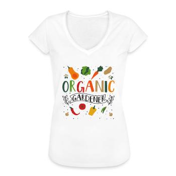 Gärtner Gemüse Gärtnern Bio Gartenbau Bauer - Frauen Vintage T-Shirt - Weiß - Vorne - Danielle (179cm)