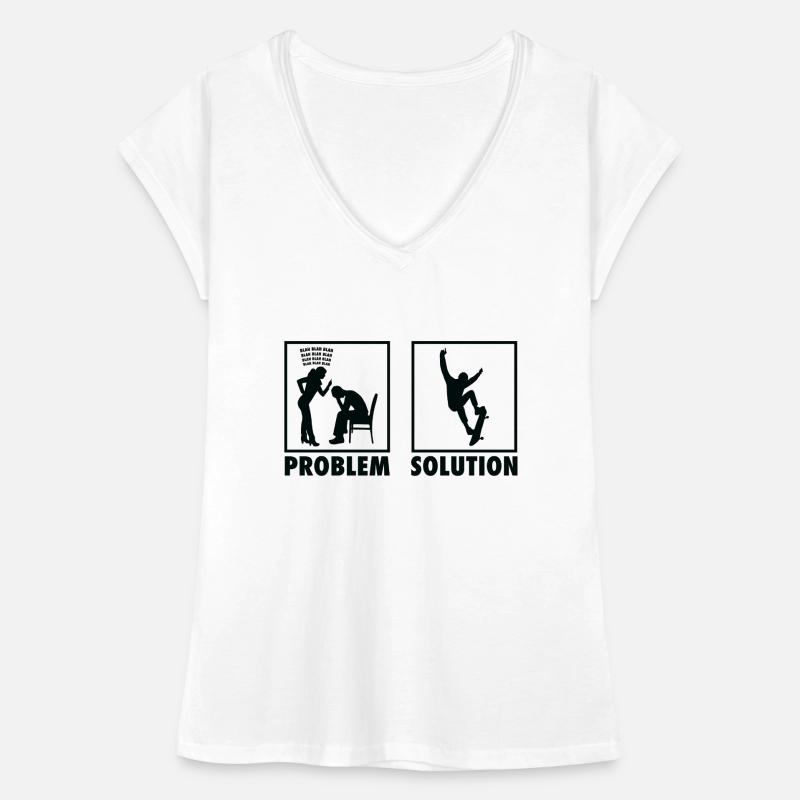 Skateboard Skateboarders Statement Problem T-shirt vintage Femme