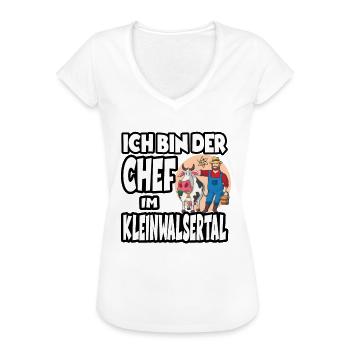 Ich Bin Der Chef Im Kleinwalsertal - Frauen Vintage T-Shirt - Weiß - Vorne