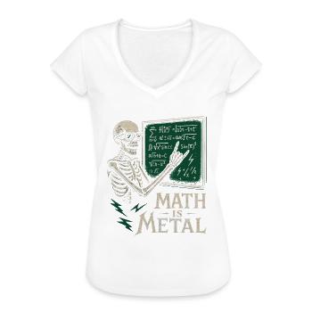 Mathe Ist Metal Skelett Tafel Rock - Frauen Vintage T-Shirt - Weiß - Vorne