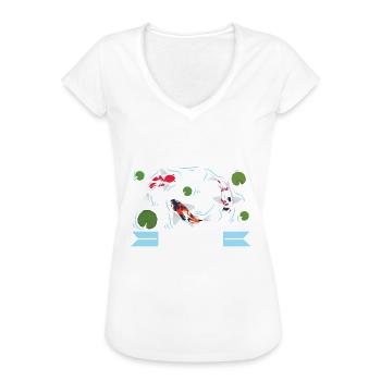 Aus dem Weg ich muss zu meinem Teich Koi Züchter - Frauen Vintage T-Shirt - Weiß - Vorne