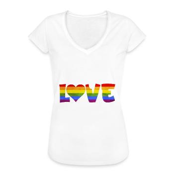 All For Love Love For All LGBT Pride Month - Frauen Vintage T-Shirt - Weiß - Vorne