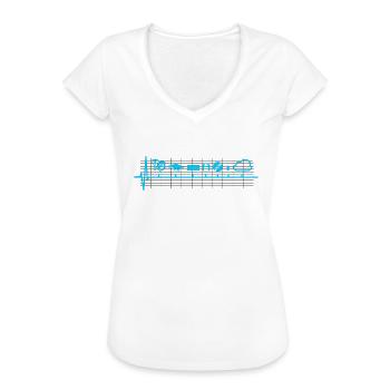 Datenträger Evolution Nerd Computer - Frauen Vintage T-Shirt - Weiß - Vorne