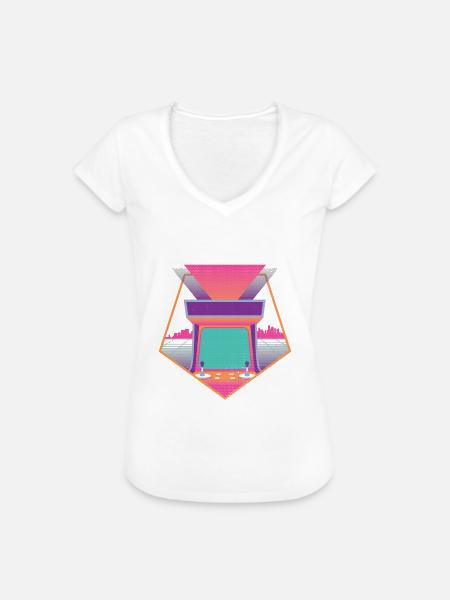 80s Retrogaming Arcade Automat Retro - Frauen Vintage T-Shirt - Weiß