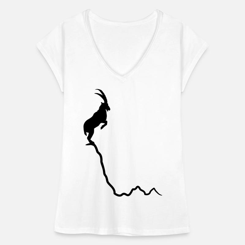 Stenbukken på bjerget - topmøde Dame vintage T-shirt