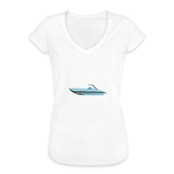 Ich brauch keine Therapie ich muss auf mein Boot - Frauen Vintage T-Shirt - Weiß - Vorne