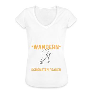 Männer Die Wandern Haben Die Schönsten Frauen - Frauen Vintage T-Shirt - Weiß - Vorne