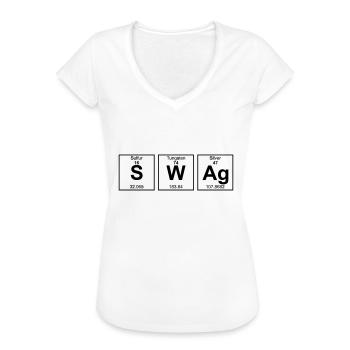 Periodensystem SWAG - Frauen Vintage T-Shirt - Weiß - Vorne - Danielle (179cm)