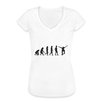 Evolution Skater - Women's Vintage T-Shirt - white - Front - Danielle (179cm)
