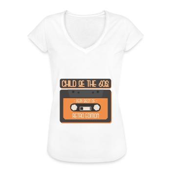 60s gift CHILD OF THE 60s - Women's Vintage T-Shirt - white - Front - Danielle (179cm)