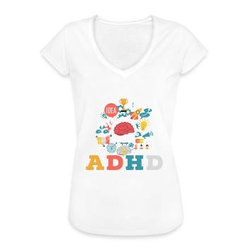 ADHS-Krieger umarmen Neurodiversität ADHS-Bewusstsein - Frauen Vintage T-Shirt - Weiß - Vorne