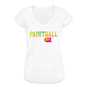 Paintball-Modus auf Paintgun Paintball Paintballer - Frauen Vintage T-Shirt - Weiß - Vorne