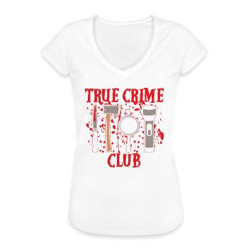True Crime Club Podcast True Crime Dokumentarfilm - Frauen Vintage T-Shirt - Weiß - Vorne