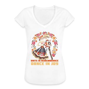 Dia De Los Muertos Sugar Skull Mexikanischer Feiertag - Frauen Vintage T-Shirt - Weiß - Vorne