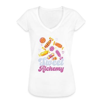 Süßigkeiten herstellen Süßigkeiten herstellen Ich liebe Süßigkeiten - Frauen Vintage T-Shirt - Weiß - Vorne