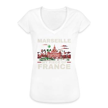 Marseille Frankreich Reisen Urlaub Ich liebe Marseille - Frauen Vintage T-Shirt - Weiß - Vorne
