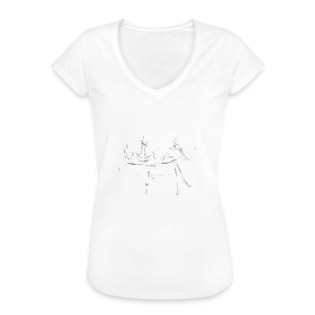 Doppeltes Einkommen Keine Kinder Ehe Ehepaar DINK - Frauen Vintage T-Shirt - Weiß - Vorne