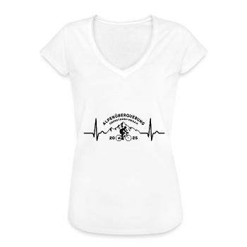 Alpenüberquerung 2025, Oberstdorf Meran, Fahrrad - Frauen Vintage T-Shirt - Weiß - Vorne