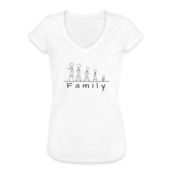 Stick figure family - Women's Vintage T-Shirt - white - Front - Danielle (179cm)