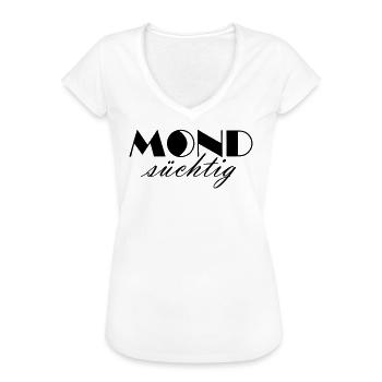 Moon addict - Universe Moon Astro - Women's Vintage T-Shirt - white - Front - Danielle (179cm)