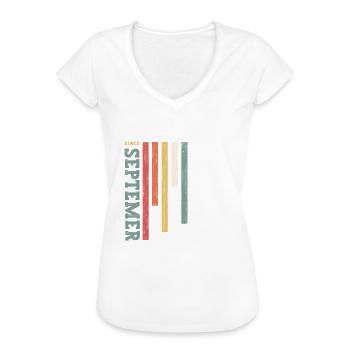 50. Geburtstag Vintage September 1975 Geschenkidee - Frauen Vintage T-Shirt - Weiß - Vorne