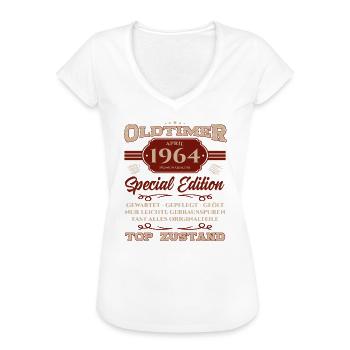 61. Geburtstag Oldtimer April Jahrgang 1964 - Frauen Vintage T-Shirt - Weiß - Vorne