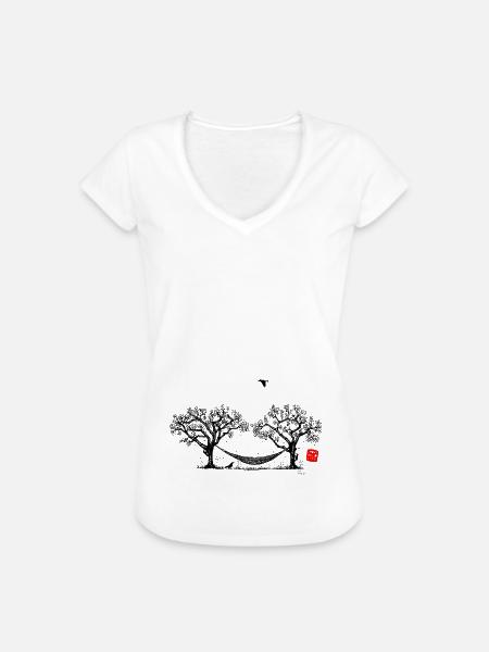 Urban Wildlife - Specht - Frauen Vintage T-Shirt - Weiß