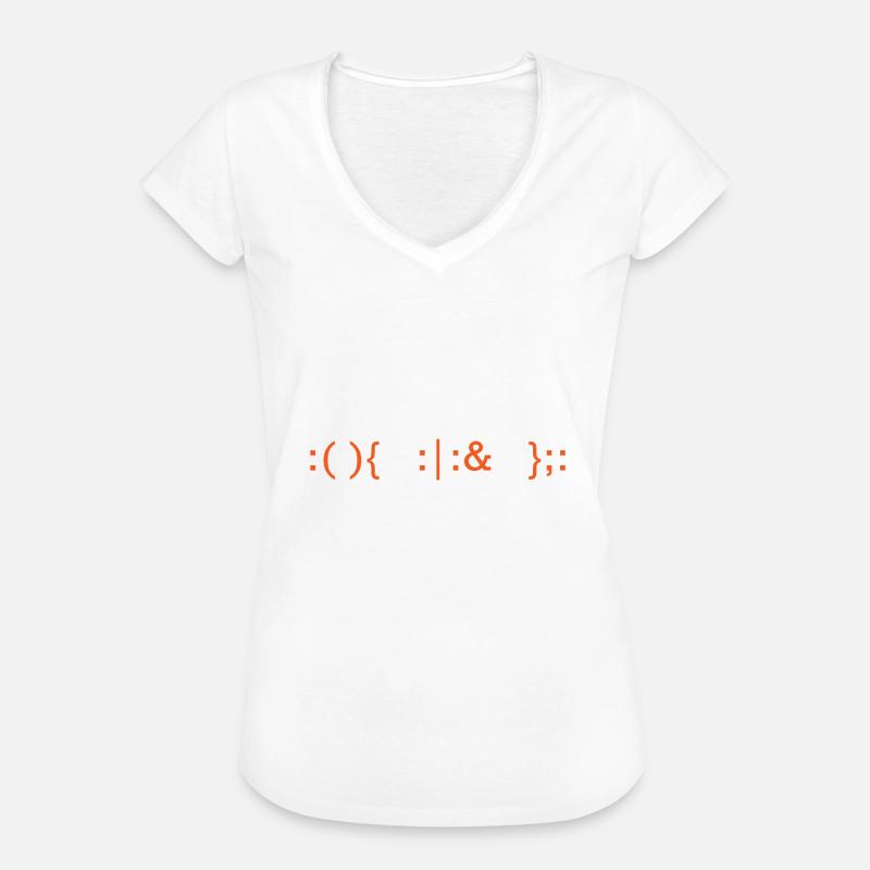 Fork Bomb Forkbomb Computer Scientist Hacker Gift - Women's Vintage T-Shirt - white