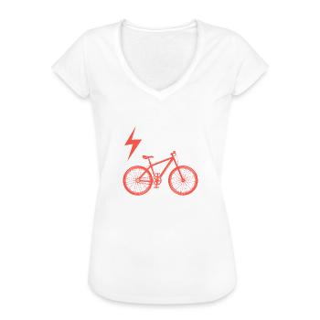 e-bike rentner lächeln statt hecheln - Frauen Vintage T-Shirt - Weiß - Vorne