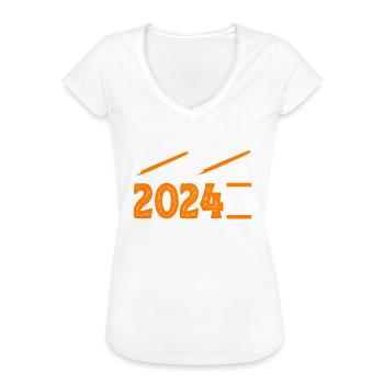 Silvester 2024 wird mein Jahr - Frauen Vintage T-Shirt - Weiß - Vorne