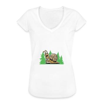 Rennschnecken Laufteam Wir kommen an wenn wir - Frauen Vintage T-Shirt - Weiß - Vorne